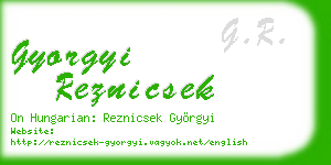 gyorgyi reznicsek business card