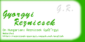 gyorgyi reznicsek business card